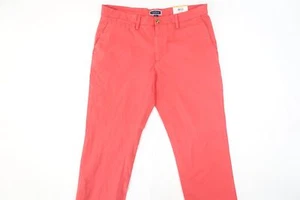 Club Room Rétro Pâle Rouge Rose 33X30 4 Voie Extensible Pantalon Chino Hommes - Foto 1 di 12