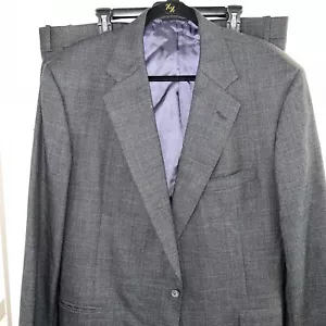 Mike Trotta Tailored Wool Suit Two Piece Gray Plaid Blazer Pants Mens-38/32 - Picture 1 of 10