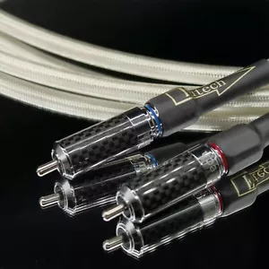 1 paio di cavi audio RCA placcati argento occ spina rodiata - Foto 1 di 2