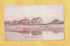 CT Clinton 1924 antique postcard HOMES ON THE BEACH CONN to Somers Connecticut
