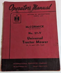 International Harvester McCormick 27-V Universal Tractor Mower - Picture 1 of 3
