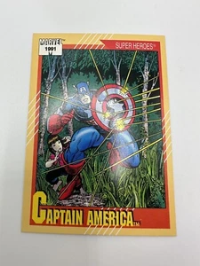 1991 IMPEL MARVEL Super Heroes Card Captain America #54 - Picture 1 of 3