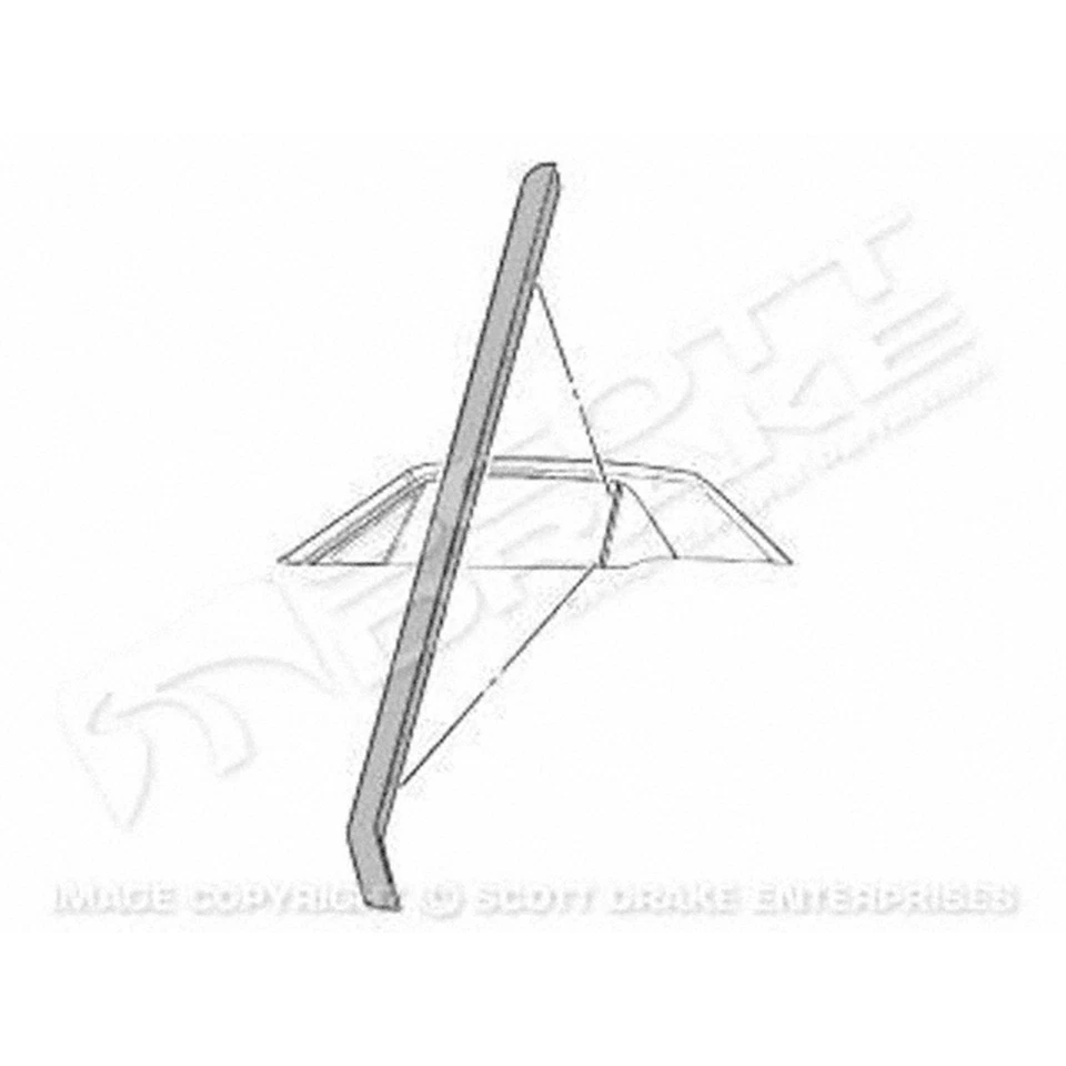 Cuarto de ventana impermeable lado del conductor Ford Mustang 1964-1966 3020-664-641L Foto 1 de 1
