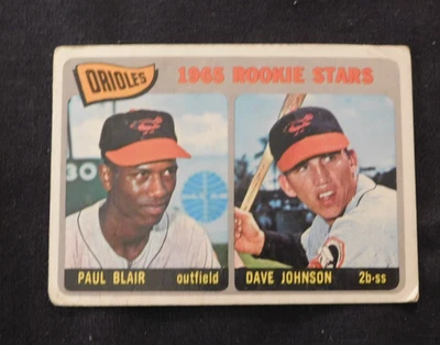 Cartão DAVE DAVEY JOHNSON / PAUL BLAIR Orioles 1965 Topps Rookie Stars #473 - Imagem 1 de 4