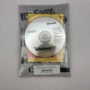NEW FACTORY SEALED - MICROSOFT WINDOWS 98 SE SECOND EDITION FULL OS DELL - Picture 1 of 4
