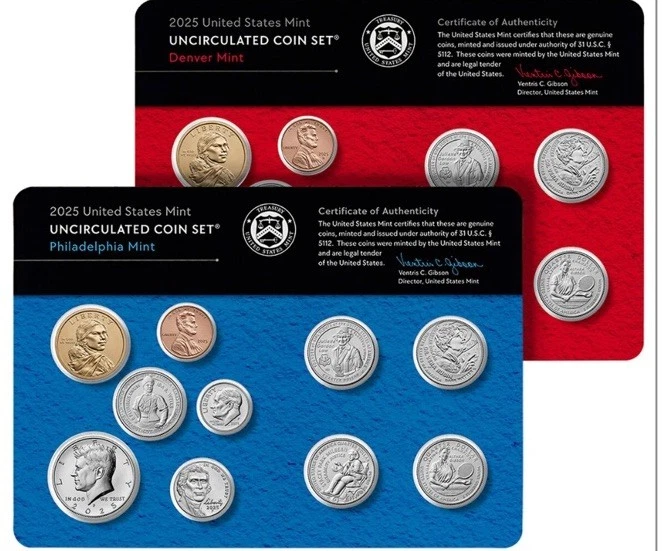 2025 US Uncirculated Mint set Philadelphia+Denver  20 coins  -Last Penny! - Image 1 of 1