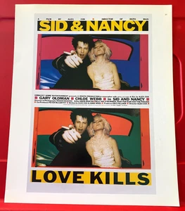 Sid And Nancy G.Oldman Movie/Film Poster Art PICTURE/PRINT 12" x 9.5"Sex Pistols - Picture 1 of 3