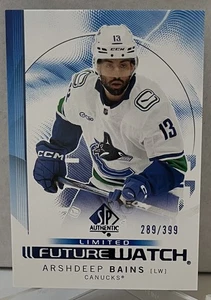 2024-25 SP Authentic Arshdeep Bains Blue Limited Future Watch Rookie Sharks /399 - Picture 1 of 1