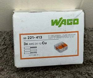 Wago 221-413 Hebel-Muttern 3 Port Leiter Kompaktleitung 3 Stecker (50/Packung) - Bild 1 von 5