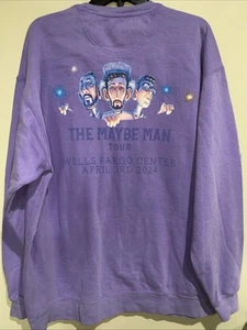 AJR The Maybe Man Tour Purple Crew Neck Sweatshirt Wells Fargo 2024 Sz XL Unisex - Picture 1 of 4