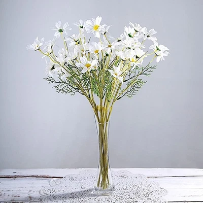 WHITE 6 Bushes 20" SILK ARTIFICIAL DAISY FLOWERS Sprays Wedding Party Supplies - Image 1 of 4