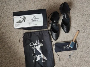 Tanzschuhe Damen Diamant Gr. 6,5 bzw. 40 Schwarz Matt - Bild 1 von 9