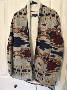 Canada Weather Gear Fleece Cardigan/Jacket Aztec Size L - Picture 1 of 5