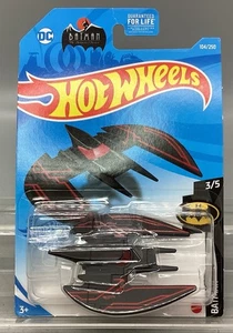 Hot Wheels Batman: TAS - Batplane - Red Lines - New - Picture 1 of 10