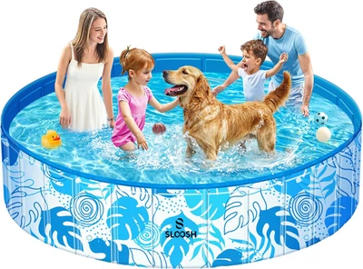 Piscina Plegable Perro Niño Portátil Plástico Duro Niños Bebé Mascota Piscina para Vadear Foto 1 de 4