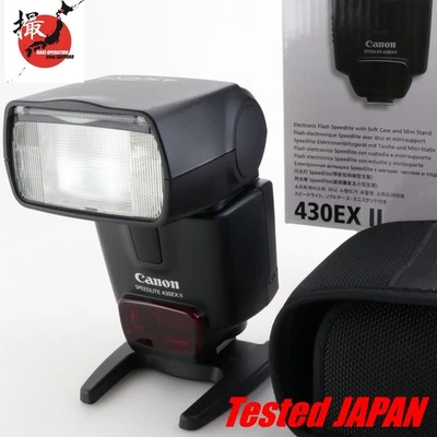 Tested! [MINT in Box] Canon Speedlite 430EX II Shoe Mount Flash SLR w/Case JAPAN - Image 1 of 4