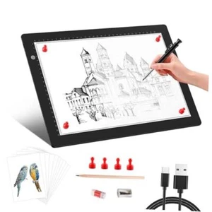 A4 Light Box for tracing,Ultra-Thin A4 With Magnet Black(not rechargeable) - Picture 1 of 7