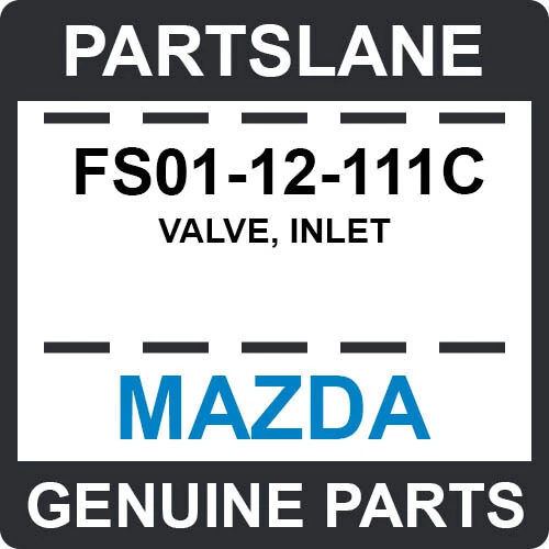 FS01-12-111C Mazda OEM Genuine VALVE, INLET - Изображение 1 из 1