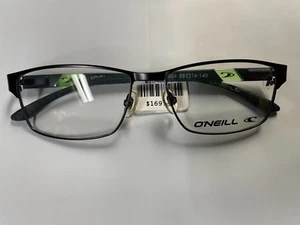 O'Neill Eyeglasses Frames ONO Joel C.004 Black Blue Green Rectangular 55-16-140 - Picture 1 of 2