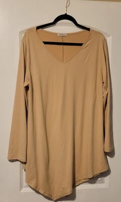 Женская рубашка Doublju размер 2XL с длинным рукавом топ пуловер мягкий б/у в отличном состоянии - Изображение 1 из 3