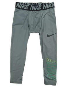 NIKE DRI-FIT Big Boys Cropped 3/4 18" Legging Gray Size S EUC - Picture 1 of 3