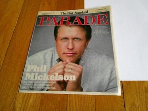 Phil Mickelson Collectible Newspaper Article Parade Magazine 2011 Russell Brand - Picture 1 of 6