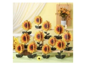 Girasoli 3D 24 Pezzi Insegne in Legno Retrò Fiori 3D. (AD) - Foto 1 di 3