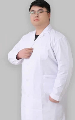 7XL Oversize Doctor Long sleeve Nurse Work Clothes Coat Medical Lab Uniform  - Image 1 of 3