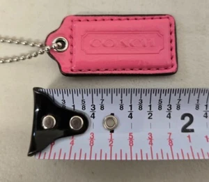 Coach Handtasche Anhänger klein rosa Leder Schlüsselanhänger Anhänger Anhänger - Bild 1 von 2