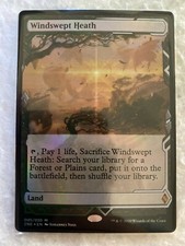 Magic The Gathering MTG Zendikar Rising Expeditions ZNE Foil Windswept Heath NM