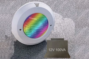 Swimmingpool Pool RGB LED Unterwasser Scheinwerfer 1x PAR56 12V 20W inkl. Trafo - Bild 1 von 8