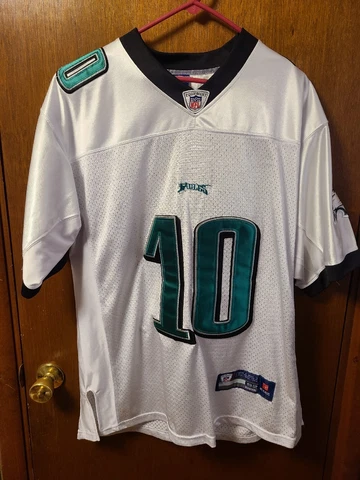 Philadelphia Eagles White Sewn NFL DeSean Jackson #10 Reebok Jersey Size 52 Cover