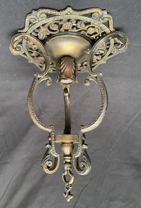 Vtg Spanish Revival Flush Mount Light Fixture Lincoln Thistle 11.5h x 9dia - Picture 1 of 7