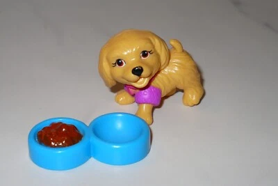 Muñeca Barbie Mattel 2009 PUPPY SWIM SCHOOL ~ Plato para perro y comida ~ Lote de 2 piezas Foto 1 de 4