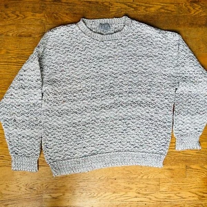 TLC By Lambert Vintage White Speckled 90s Grandpa Sweater Size XL - Picture 1 of 9