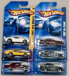 Hot Wheels Pontiac Lot Of 6 Firebird GTO New In Package 2007 2008 All Stars