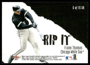 Cal Eldred/Frank Thomas Chicago White Sox #6GR 2001 Baseball Card - Picture 1 of 2