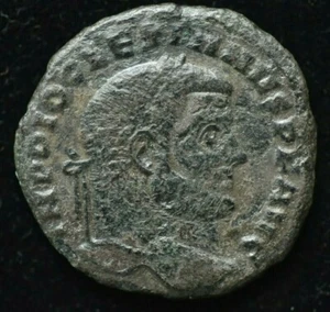 DIOCLETIAN ROMAN COIN - SILVERED - VF CONDITION - LARGE FOLIS 7 GRAMS 26MM - Picture 1 of 2