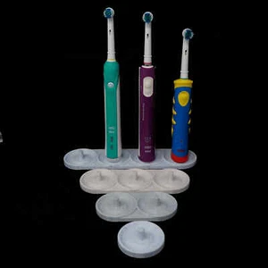 Cepillo de dientes eléctrico bandeja de goteo soporte/soporte. Marble Li marrón, oral compatible con B - Imagen 1 de 14