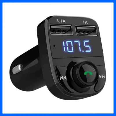 Car Charger Wireless Bluetooth FM Transmitter Hands-Free Calling Radio Receiver - Image 1 of 4