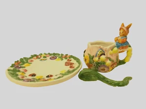 Merc Asia 1999 Bunny Rabbit Girl Cup & Saucer and Spoon NEW! - Picture 1 of 3