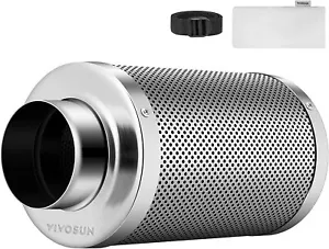 VIVOSUN 4/6/8" Air Carbon Filter 38mm Charcoal Bed w/ Pre-Filter for Inline Fan - Picture 1 of 13