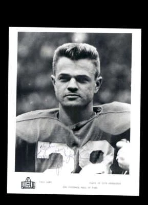 Yale Lary Signed 8x10 Photo Lions Autograph - Image 1 of 2