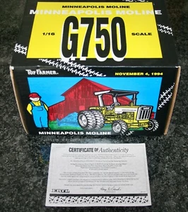 1994 Ertl Minneapolis-Moline G750 National Farm Toy Tractor Box and Certificate - Picture 1 of 5