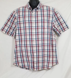 Camicia uomo Chaps multicolore a quadri manica corta con bottoni taglia XL - Foto 1 di 5