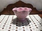 Pink Ceramic Dessert Bowl Ice Cream Snack Scalloped Footed Pedestal 4"x5"