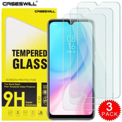 For Xiaomi Redmi 8 / 8A Caseswill Clear HD Tempered Glass Screen Protector X3 - Image 1 of 4