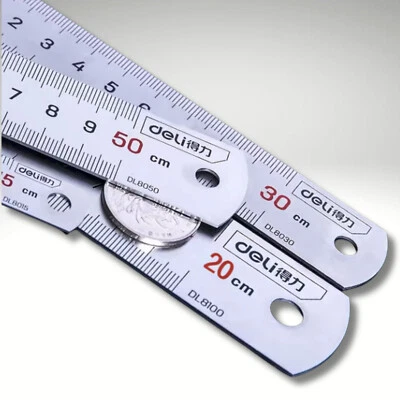 Stahllineal Metallmaßstab Stahlmaßstab Metalllineal  Lineal von 150mm bis 500mm - Bild 1 von 4