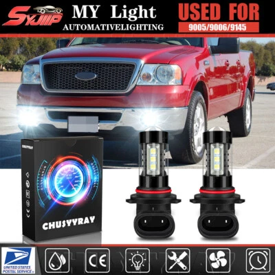 For Ford F150/F250 2002-2010 9145 LED Fog Lights 6000K HID White Xenon Bulbs US - Image 1 of 4