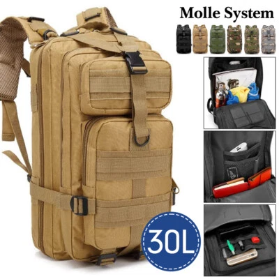 MARKENLOS Militär Rucksack Molle Army Bundeswehr Kampfrucksack Tasche Wandern Reisetasche
